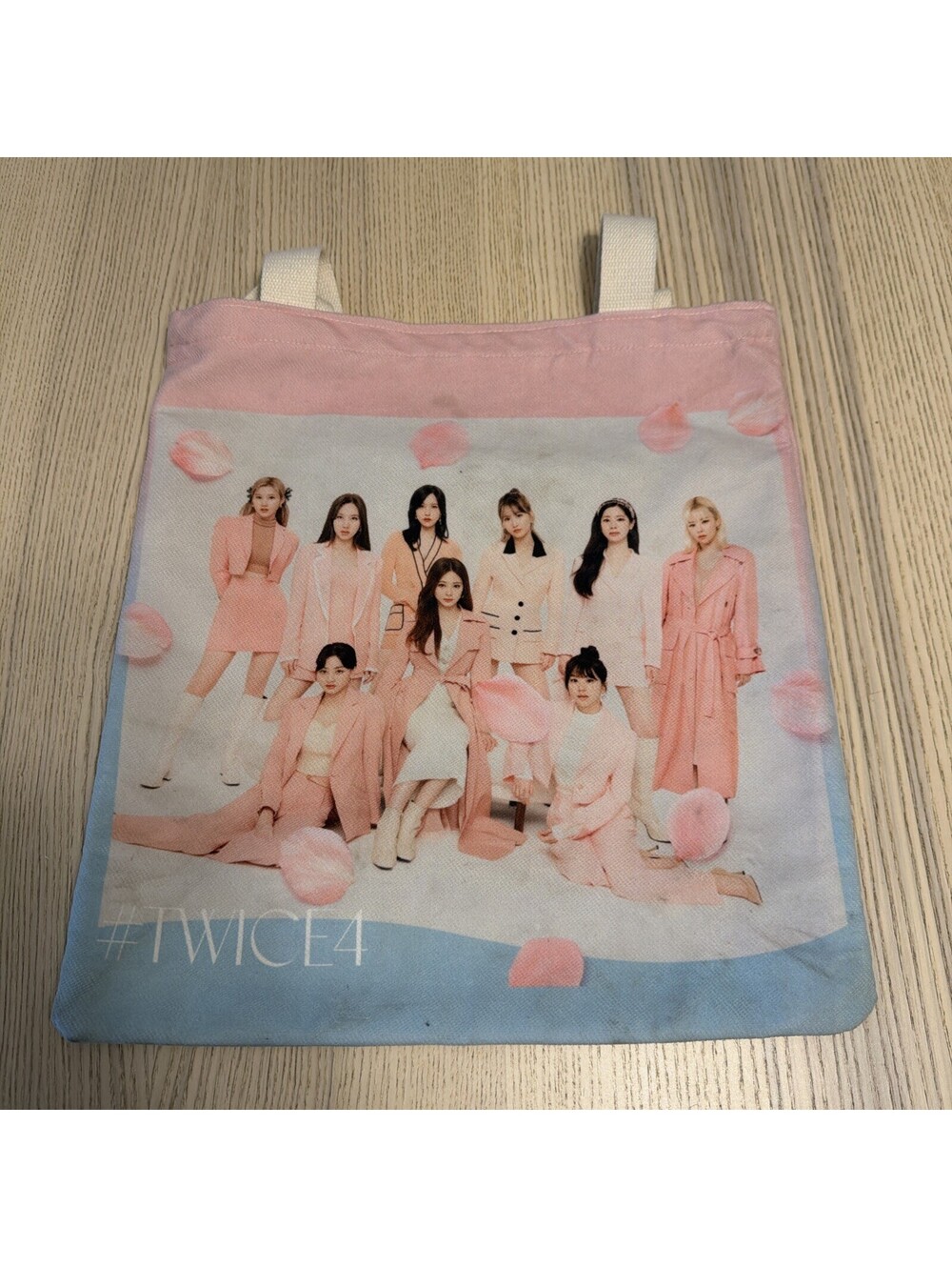 TWICE #TWICE4 Official Canvas Tote Bag Japan 4th Best Album Rare Kpop Merch